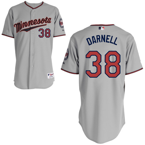 Logan Darnell #38 Youth Baseball Jersey-Minnesota Twins Authentic 2014 ALL Star Road Gray Cool Base MLB Jersey